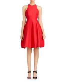 HALSTON HERITAGE Cutout Structured Fit and Flare Dress at Bloomingdales