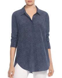 HALSTON HERITAGE HALSTON Printed Silk Shirt Bloomingdales at Bloomingdales