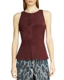 HALSTON HERITAGE HALSTON Sleeveless Suede Top Women - Bloomingdale s at Bloomingdales