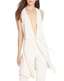 HALSTON HERITAGE Plunge Tie Front Vest at Bloomingdales