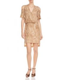 HALSTON HERITAGE Printed Cold-Shoulder Dress at Bloomingdales