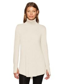 HALSTON HERITAGE Women s Long Sleeve Cowl Back Tunic Sweater at Amazon