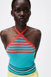 HALTER KNIT TOP at Zara