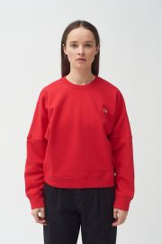 HAND EMBROIDERED RED SWEATSHIRT at Colovos