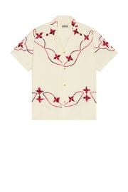 HARAGO Dainty Embroidered Shirt in Off White FWRD at FWRD