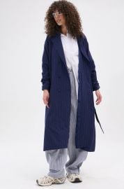 HARLEM PINSTRIPE TRENCH AKIRA at Akira