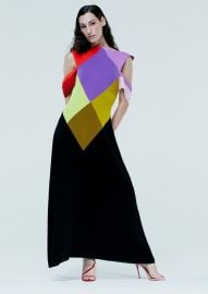 HARLEQUIN KNIT A-LINE DRESS Christopher John Rogers at Christopher John Rogers