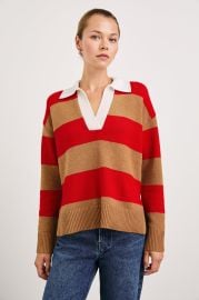 HARRIS SWEATER - CHERRY CAMEL STRIPE Rails at Rails