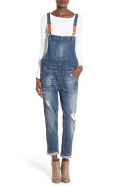 HART Denim  Daryl  Distressed Denim Overalls  Kaya Wash at Nordstrom