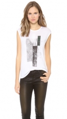 HELMUT Helmut Lang Graph Print Muscle Tee at Shopbop