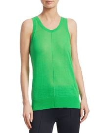 HELMUT LANG - SHEER V-NECK TANK at Saks Fifth Avenue