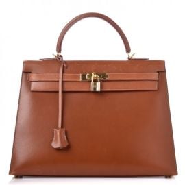 HERMES Box Kelly Sellier 35 Noisette 224189 FASHIONPHILE at Fashionphile