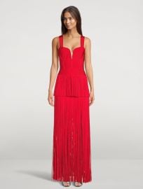 HERVE LEGER Fringe Gown Holt Renfrew at Holt Renfrew