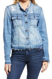 HIDDEN JEANS Frayed Edge Denim Jacket at Nordstrom