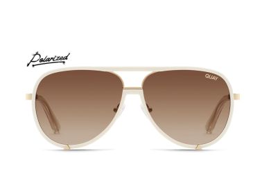 HIGH PROFILE Luxe Polarized Aviator Sunglasses at Quay