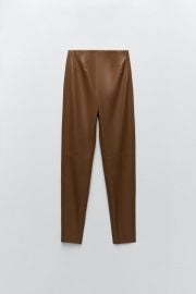 HIGH-WAISTED FAUX LEATHER LEGGINGS - Leather   United States at Zara