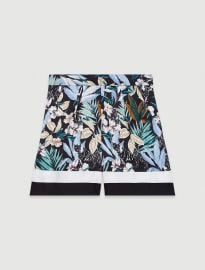 HIGH-WAISTED FLORAL PRINT SHORTS at Maje