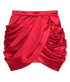 HM x Balmain Red Skirt at H&M