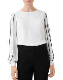 HOBBS LONDON Aisha Blouson-Sleeve Top   Women - Bloomingdale s at Bloomingdales