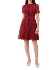 HOBBS LONDON Cecily Polka Dot Fit-and-Flare Dress  Women - Bloomingdale s at Bloomingdales