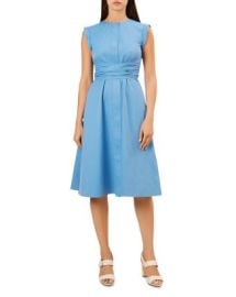 HOBBS LONDON Eloise Sleeveless Ruched-Waist Dress Bloomingdales at Bloomingdales