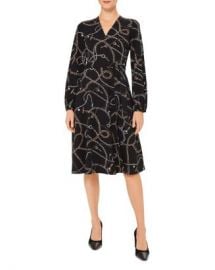 HOBBS LONDON Stephanie Chain Print Wrap Dress Women - Bloomingdale s at Bloomingdales