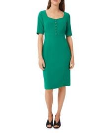 HOBBS LONDON Veronica Button Front Sheath Dress   Bloomingdales at Bloomingdales