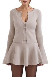 HOUSE OF CB Aster Flared Cuff Cardigan at Nordstrom