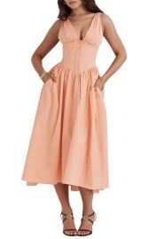 HOUSE OF CB Emmelina Corset Bodice Cocktail Dress at Nordstrom
