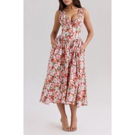 HOUSE OF CB Emmelina Floral Print Sleeveless Dress at Nordstrom