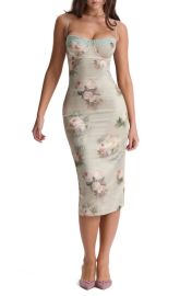 HOUSE OF CB Floral Lace Trim Underwire Cocktail Dress at Nordstrom