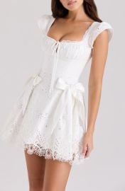 HOUSE OF CB Giglio Eyelet Minidress at Nordstrom