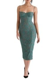 HOUSE OF CB Joelle Lace Underwire Midi Cocktail Dress at Nordstrom