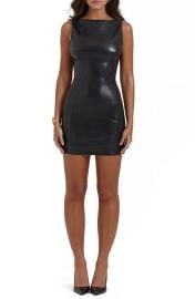 HOUSE OF CB Leola Faux Leather Minidress at Nordstrom