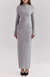 HOUSE OF CB Marie Louise Mock Neck Long Sleeve Maxi Dress at Nordstrom