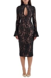 HOUSE OF CB Pierette Long Sleeve Cotton Blend Cocktail Dress at Nordstrom