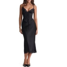HOUSE OF CB Salma Corset Satin Slipdress at Nordstrom