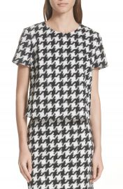 HUGO Clady Houndstooth Top   Nordstrom at Nordstrom