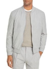 HUGO Slim Fit Pinstriped Bomber Jacket   Bloomingdales at Bloomingdales