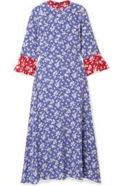 HVN - Ashley floral-print silk crepe de chine midi dress at Net A Porter