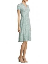 HVN - Morgan Forties Printed Silk Dress at Saks Fifth Avenue