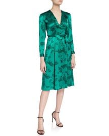 HVN Lauren Button-Down Long-Sleeve Dress at Neiman Marcus