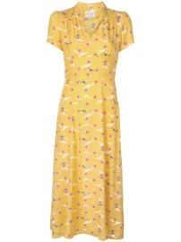 HVN Seagull Print Dress - Farfetch at Farfetch