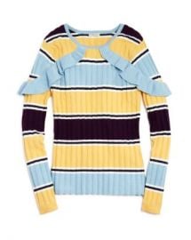 Habitual Kids Girls  x27  Rylee Striped Ruffle-Sleeve Sweater - Big Kid Kids - Bloomingdale s at Bloomingdales