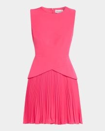 Haddy Cady & Pleated Chiffon Mini Dress at Neiman Marcus