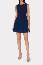 Haddy Pleated Mini Dress at Milly