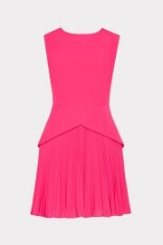 Haddy Pleated Mini Dress in Pink MILLY at Milly