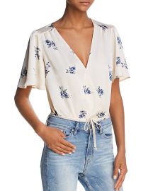 Hadley Floral Print Tie-Waist Bodysuit by ASTR the Label at Bloomingdales