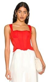 Hah Knock Out Corset Top In Blood Orange at Revolve