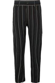 Haider Ackermann   Striped cotton-twill tapered pants at Net A Porter